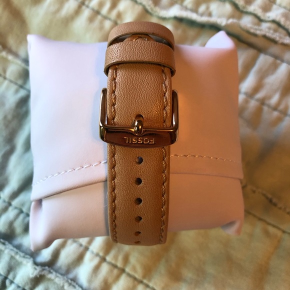 Fossil Rhinestone Watch with Tan Leather Band batt - Picture 4 of 14